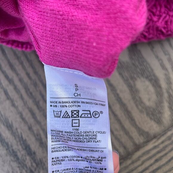 Old Navy Size Small Halter Crochet Mini Dress Dragon Fruit Pink 100% cotton - Picture 8 of 8